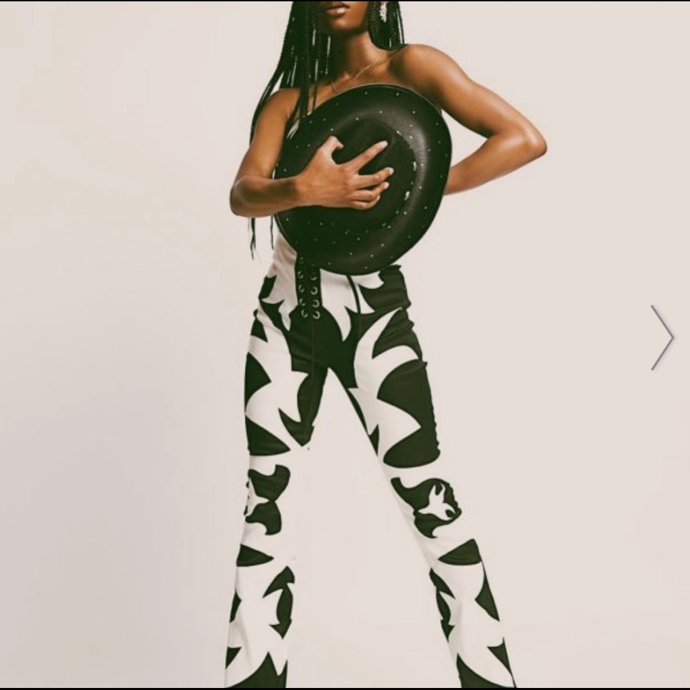Cowboy pants ( ROGUE RIDER LACE-UP FLARES )